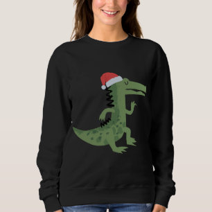 Sudadera Cuidado lagarto con Navidades divertidos de Santa