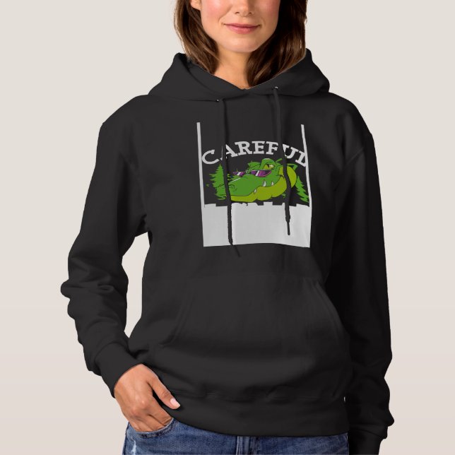 Sudadera Cuidado que vuelvo a morder Imprimir Lagarto (Anverso)