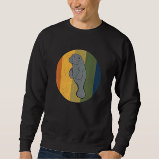 Sudadera Cuidador de zoológico Manatí retro Vaca marina Man