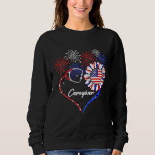 Sudadera Cuidador Stethoscope Firework Sunflower America F