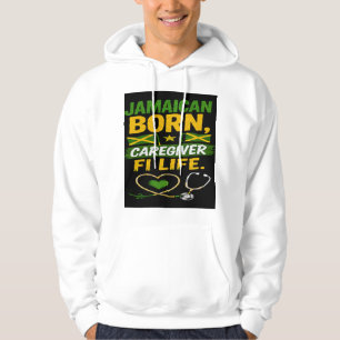 Sudadera Cuidadora de toda la vida nacida en Jamaica 
