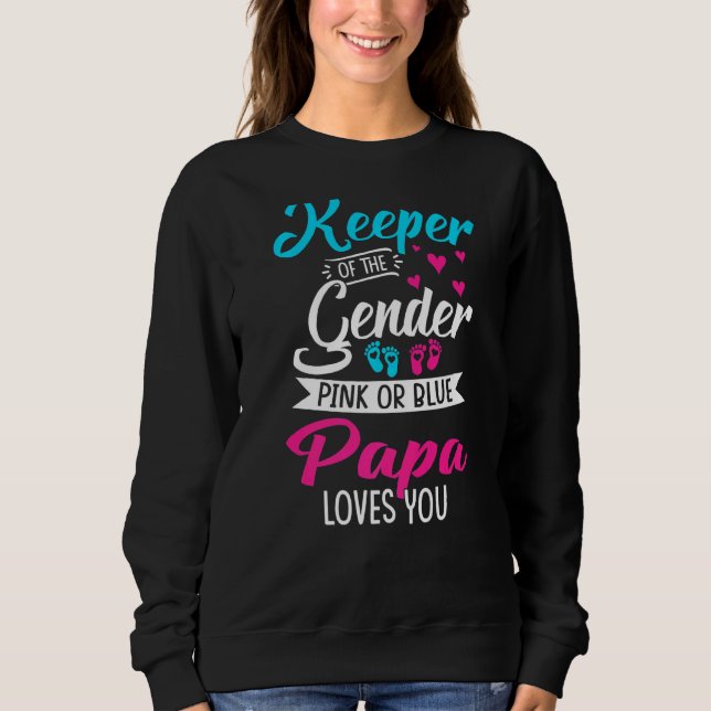 Sudadera Cuidadora Del Género Que Papa Ama A Tu Bebé Anunci (Anverso)