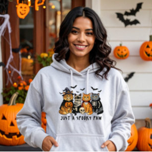 Sudadera Cuidados gatos de Halloween Spooky Paw