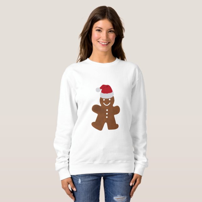 Sudadera Cuidados Navidades Gingerbread Man Cookie (Anverso completo)