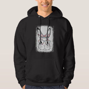 Sudadera Cuidadoso conejito cara Floral Glasses Headband Ha