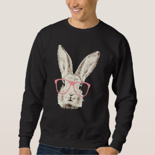 Sudadera Cuidadoso conejo conejo gafas rosadas Hipster Pasc