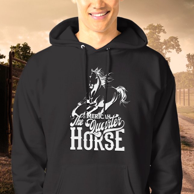 Sudadera Cuitero americano Cowboy Cowgirl Occidental (American quarter horse Cowboy wild west western Hoodie)