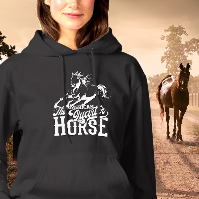 Sudadera Cuitero americano Cowgirl hembra silvestre oeste o (American quarter horse Cowgirl wild west western Hoodie)