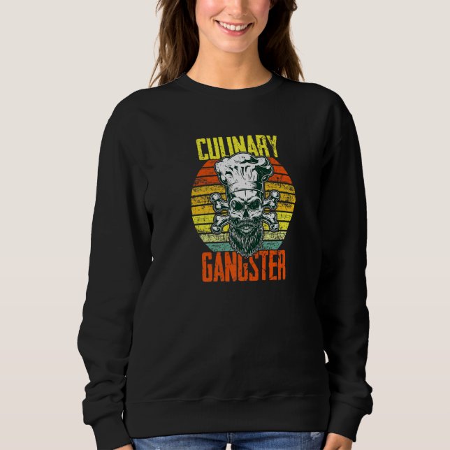 Sudadera Culinary Gangster  Retro Chef Cooking Vintage (Anverso)
