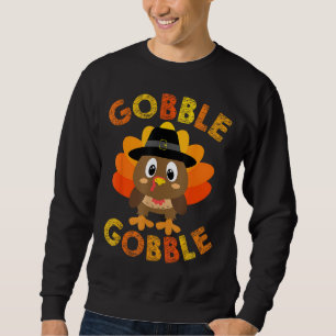 Sudadera Cúlpito Gobble Gobble Turco Peregrino Niños Pequeñ