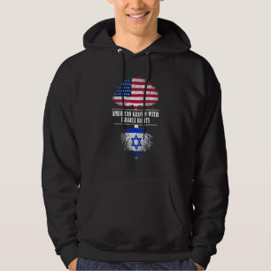Sudadera Cultivado En América Con Raíces Israelíes Bandera