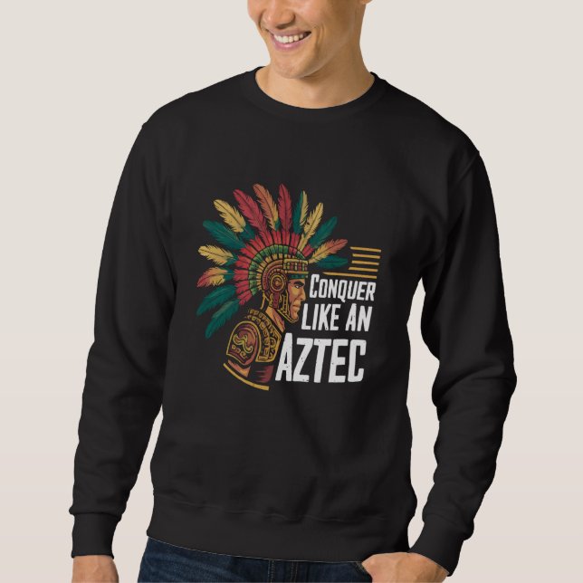 Sudadera Cultura azteca mexicana: Indigeno (Anverso)