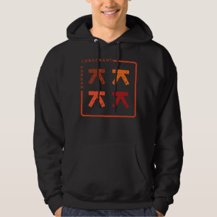 Sudadera cultura K alfabeto coreano Hangul consonante 4