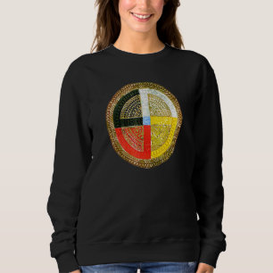 Sudadera Cultura nativa americana - Rueda de la medicina Ma
