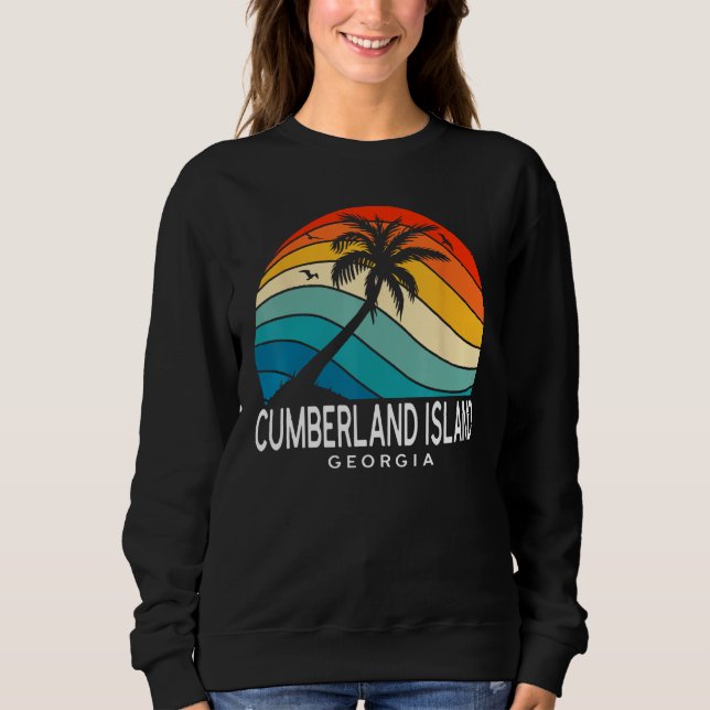 Sudadera Cumberland Island Georgia Tropical Beach Palm Tree (Anverso)