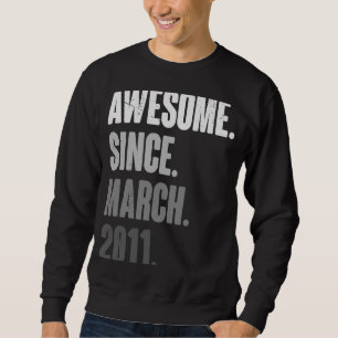 Sudadera Cumpleaños 12 de marzo Decoración Vintag de 12 año