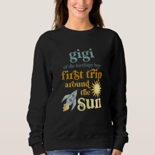Sudadera Cumpleaños 1er Viaje Espacio Exterior Gigi Mujer