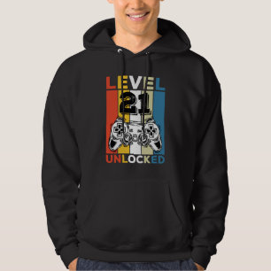 Sudadera Cumpleaños 21 Nivel Desbloqueado 21 Juego Vintage