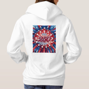 Sudadera Cumpleaños 250 de América 1776-2026 Fuegos Artific
