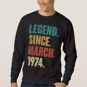 Sudadera Cumpleaños 49 de Marzo Decoración Vintag de 49 año