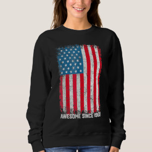 Sudadera Cumpleaños 54 Bandera Vintage De EE. UU. Increíble