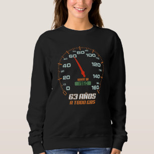 Sudadera Cumpleanos 63 Anos A Todo Gas Nacidos En 1960 Moto