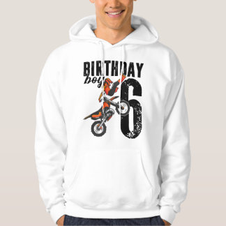 Sudadera Cumpleaños 6 años niño moto cross moto de tierra