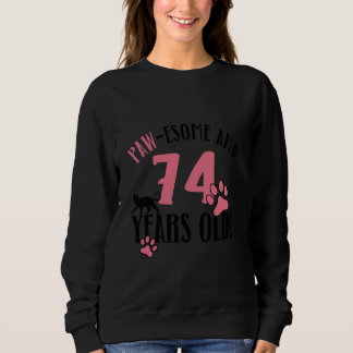 Sudadera Cumpleaños 74 Años, Gato, Gato, Gato, Gato
