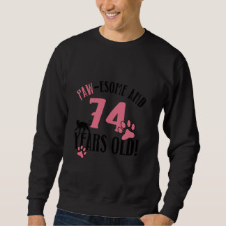 Sudadera Cumpleaños 74 Años, Gato, Gato, Gato, Gato