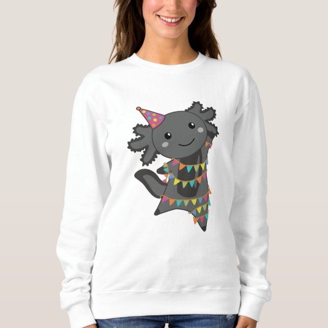 Sudadera Cumpleaños Axolotl Garland (Anverso)