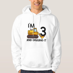 Sudadera Cumpleaños con tema de construcción para niños var