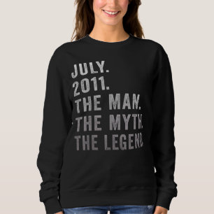 Sudadera Cumpleaños de 11 años, leyenda del mito del hombre