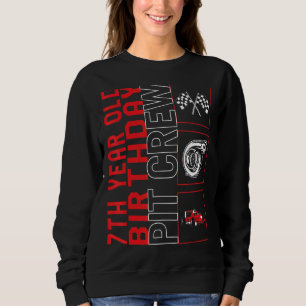 Sudadera Cumpleaños de 7 años de edad Equipo de Carreras de