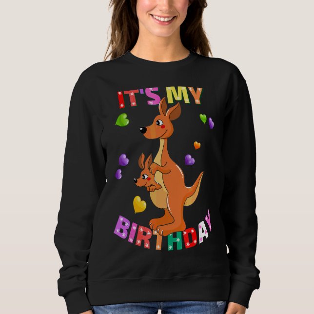 Sudadera Cumpleaños de las Chicas canguro Birthday Kan (Anverso)