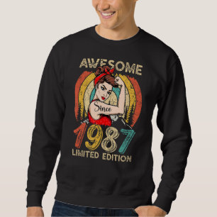 Sudadera Cumpleaños De Las Mujeres De 35 Años 1987