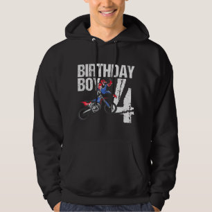 Sudadera Cumpleaños de moto de cross para niños de 4 años M