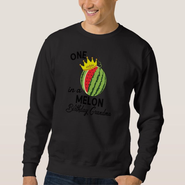 Sudadera Cumpleaños de mujer Sandía  Uno en un cumpleaños d (Anverso)