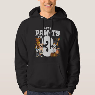 Sudadera Cumpleaños de Perrito de 3 Años Fiesta de Patas Pe