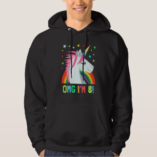 Sudadera Cumpleaños De Unicornio Para Niño Chica De 8 Años