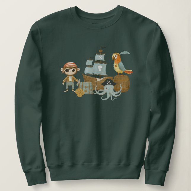 Sudadera Cumpleaños del Pirata del Tesoro de Hunter (Anverso del diseño)