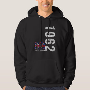 Sudadera Cumpleaños del Reino Unido con bandera 1962