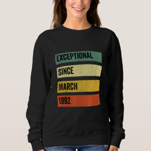 Sudadera Cumpleaños Excepcional desde marzo de 1992