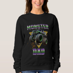 Sudadera Cumpleaños Familiar De Camion Monstruo Papá Camion