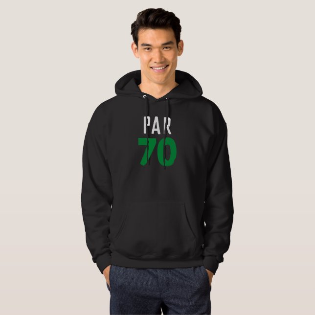Sudadera Cumpleaños Golfer Funny 70th happy Dad Par (Anverso completo)
