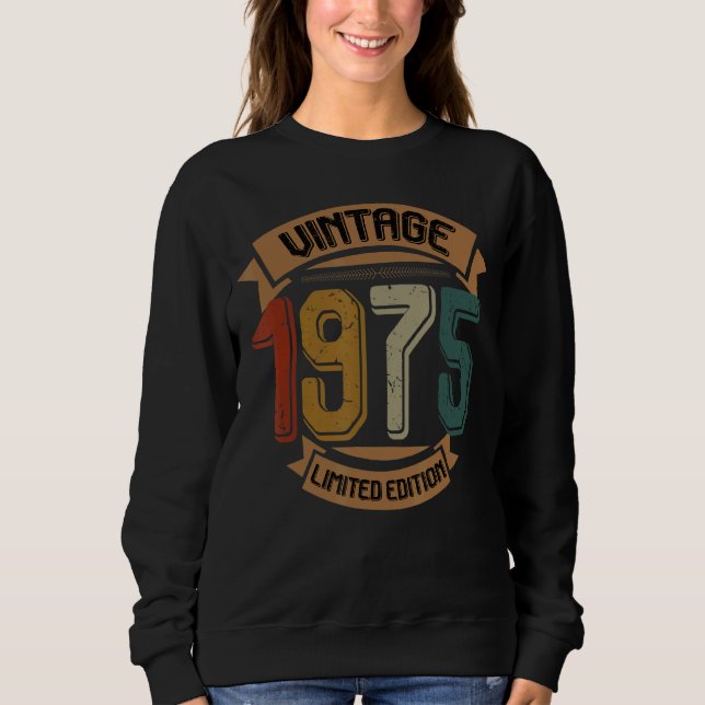 Sudadera Cumpleaños Nacido En La Vintage De 1975 (Anverso)