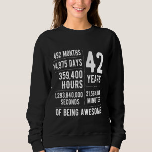 Sudadera Cumpleaños número 42 divertido para hombres y muje