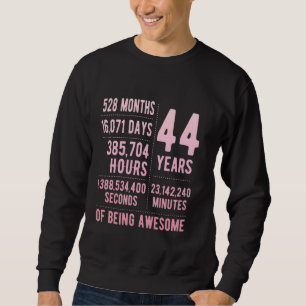 Sudadera Cumpleaños número 44 hombres mujeres divertido 44