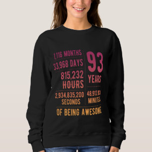 Sudadera Cumpleaños número 93 hombres mujeres divertido 93 
