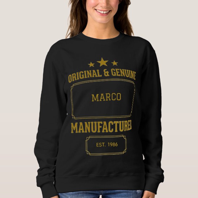 Sudadera Cumpleaños Original & Auténtico Personalizado (Anverso)
