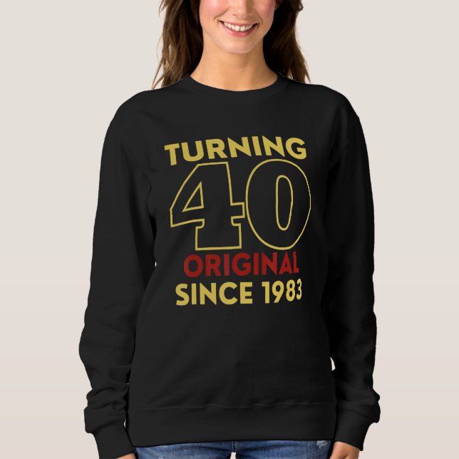 Sudadera Cumpleaños Original De 40 Años Desde 1983 2023 Vin (Anverso)